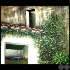 El viejo depósito - Pintura al óleo - Obra de Vicente González Delgado